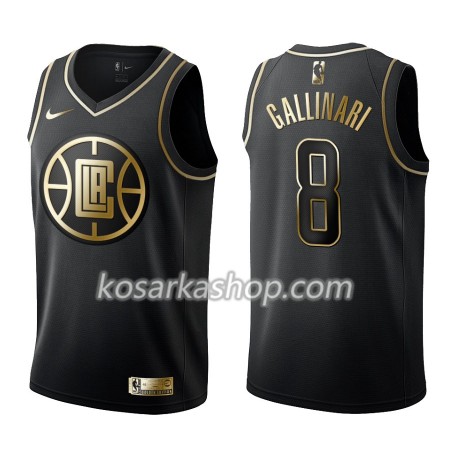 Dres Los Angeles Clippers Danilo Gallinari 8 Nike Crna Golden Edition Swingman